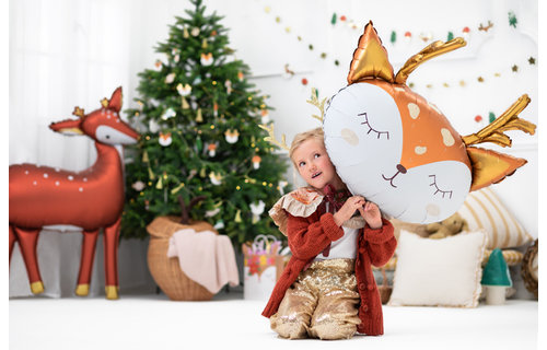 Deer (Hert) Kop Folieballon Supershape - per stuk - Woodland Feestartikelen