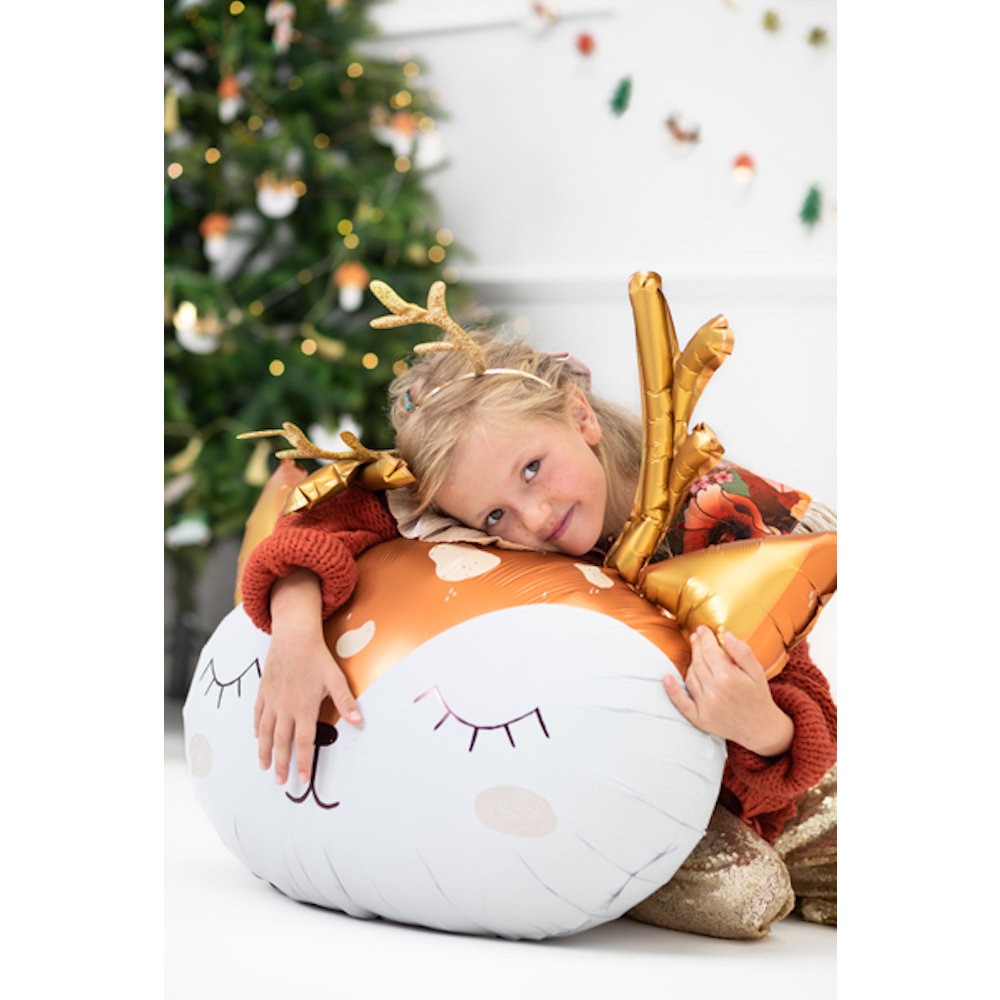 Deer (Hert) Kop Folieballon Supershape - per stuk - Woodland Feestartikelen