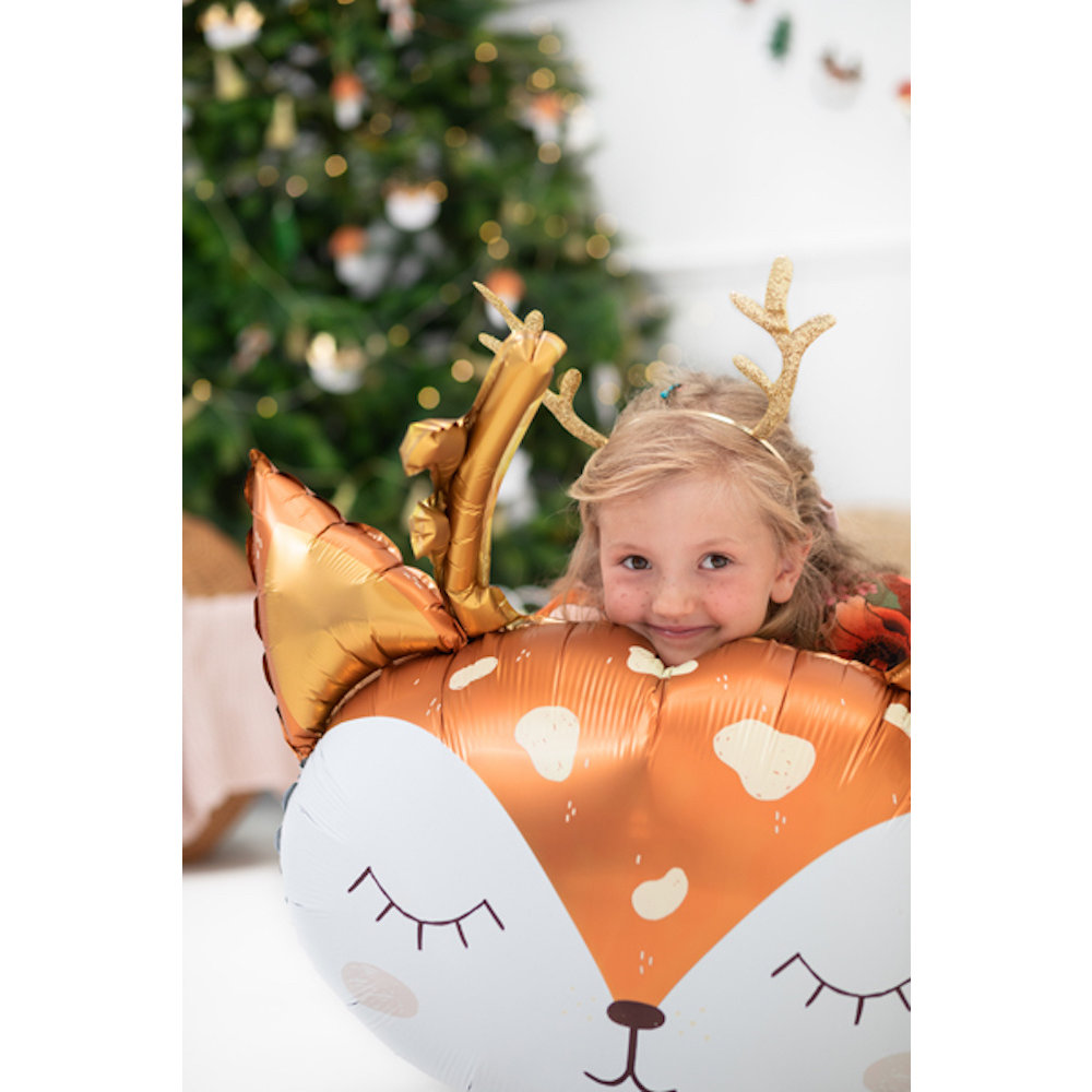 Deer (Hert) Kop Folieballon Supershape - per stuk - Woodland Feestartikelen