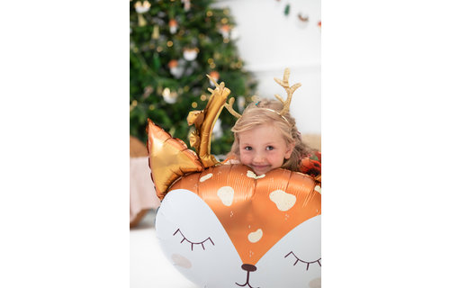 Deer (Hert) Kop Folieballon Supershape - per stuk - Woodland Feestartikelen