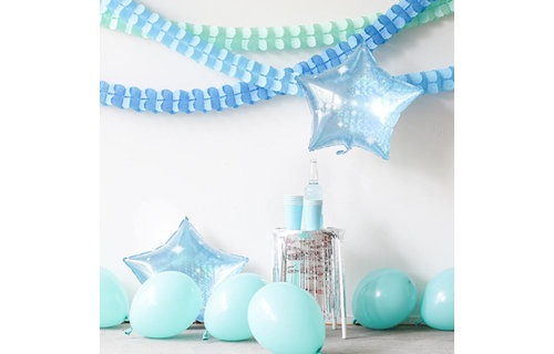 Slingers Pastel Blauw en Mint - Set van 3 - Papieren Slingers