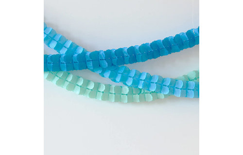 Slingers Pastel Blauw en Mint - Set van 3 - Papieren Slingers