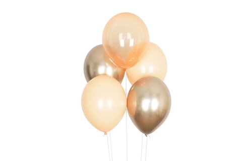 Ballonnen Mix Peach - 10 stuks - 30 cm
