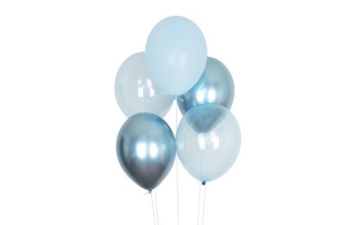 Ballonnen Mix Baby Blauw - 10 stuks - 30 cm