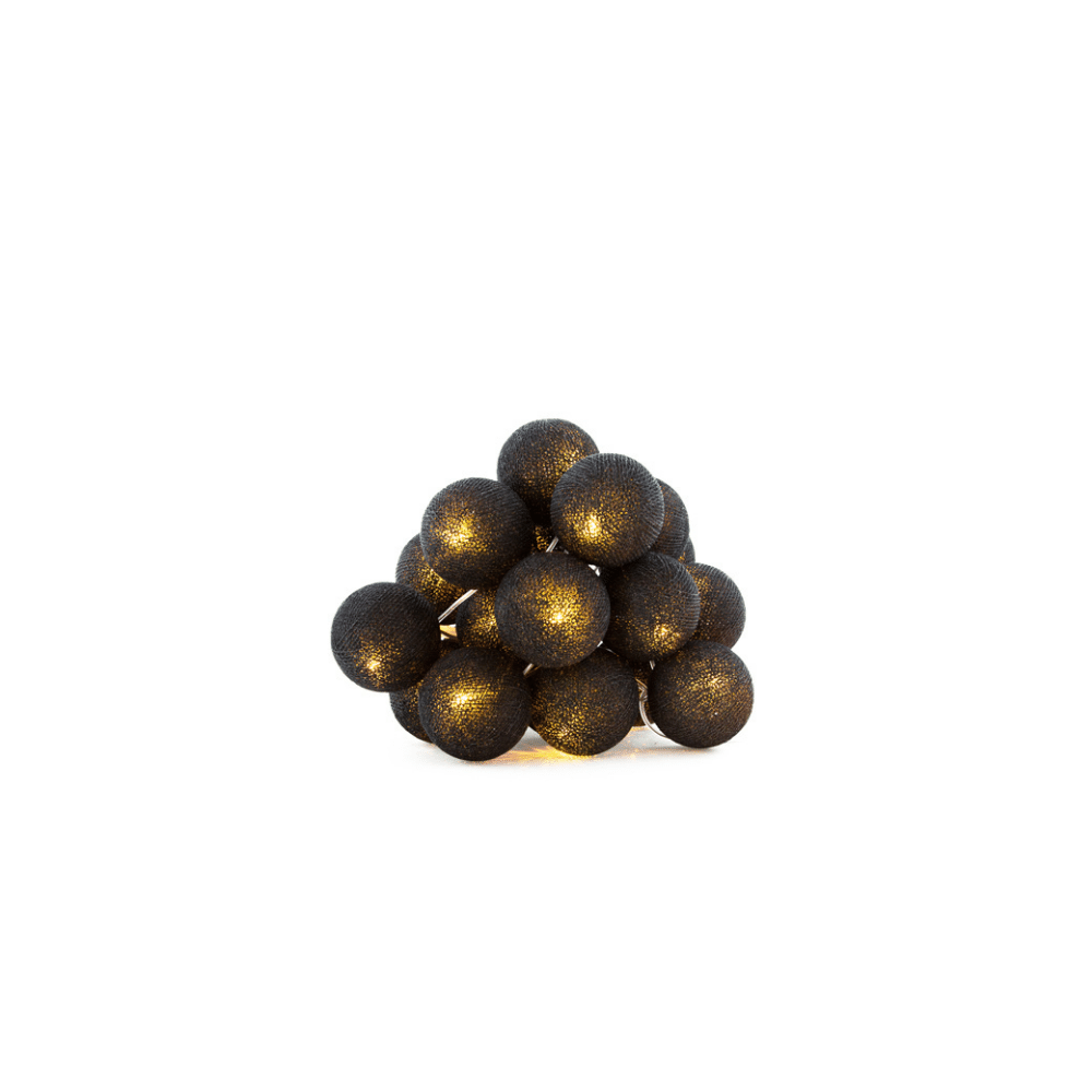Cotton Ball Lights Lichtslinger Zwart - per stuk - 20 ballen