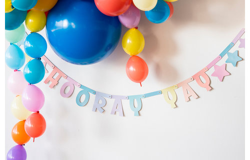 Slinger 'Hooray Yay' Pastel - per stuk - Letterslingers