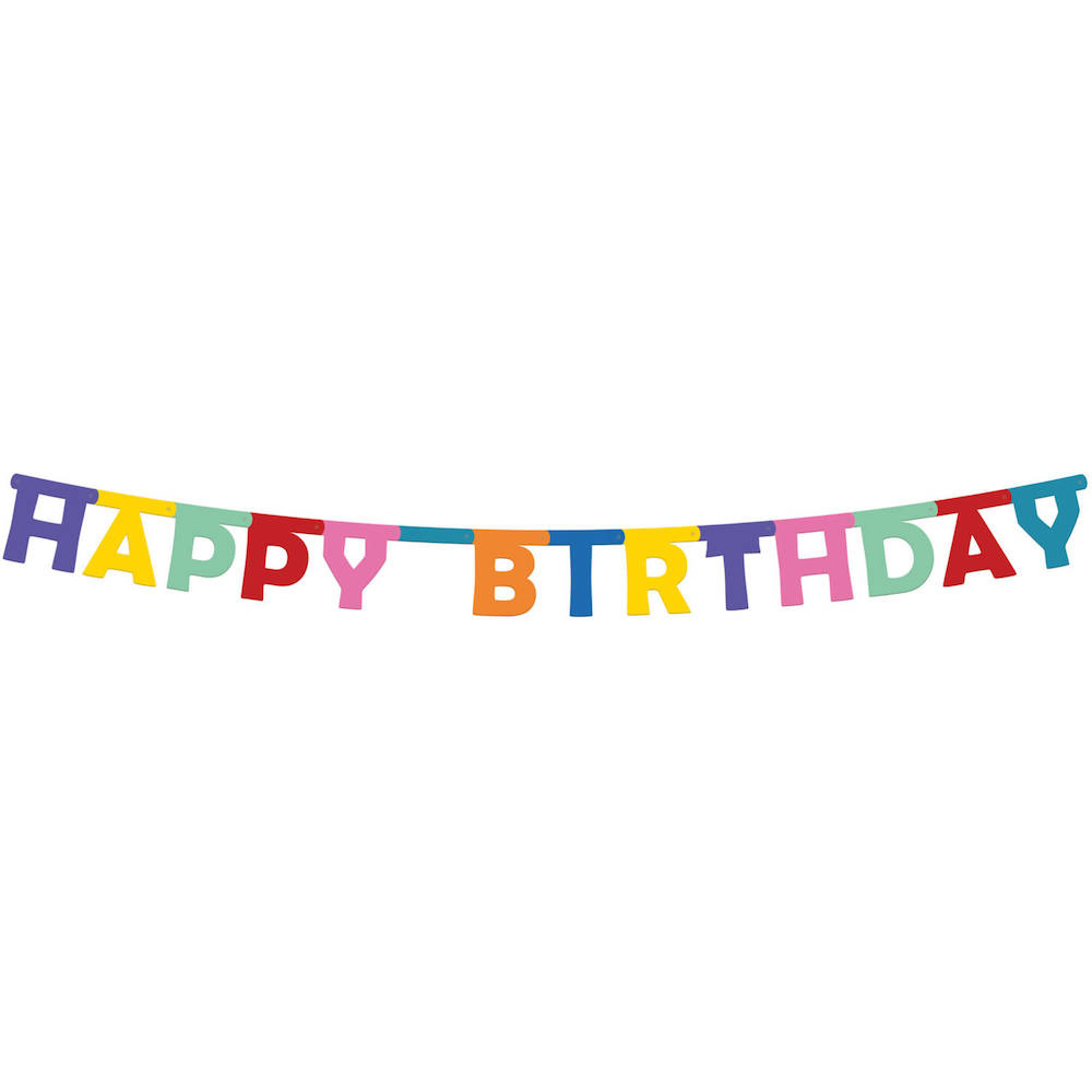 Gewond raken Voorzieningen Bezet Slinger 'Happy Birthday' Color Pop (per stuk) | Letterslingers - Hieppp