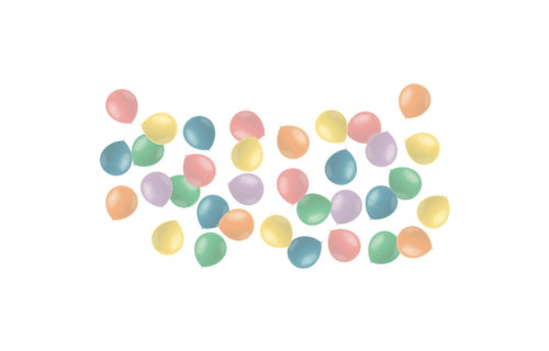 Mini Ballonnen Mix Pastel - 50 stuks - 13 cm