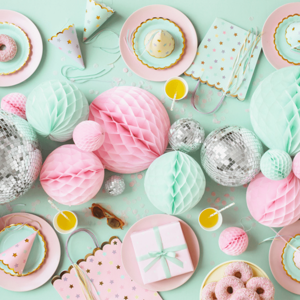 Feesthoedjes Pastel Sterretjes - 6 stuks