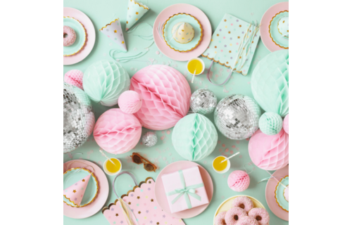 Feesthoedjes Pastel Sterretjes - 6 stuks