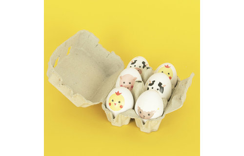 Mini Farm Animals Plaktatoeages - Set van 8 - Boerderijdieren