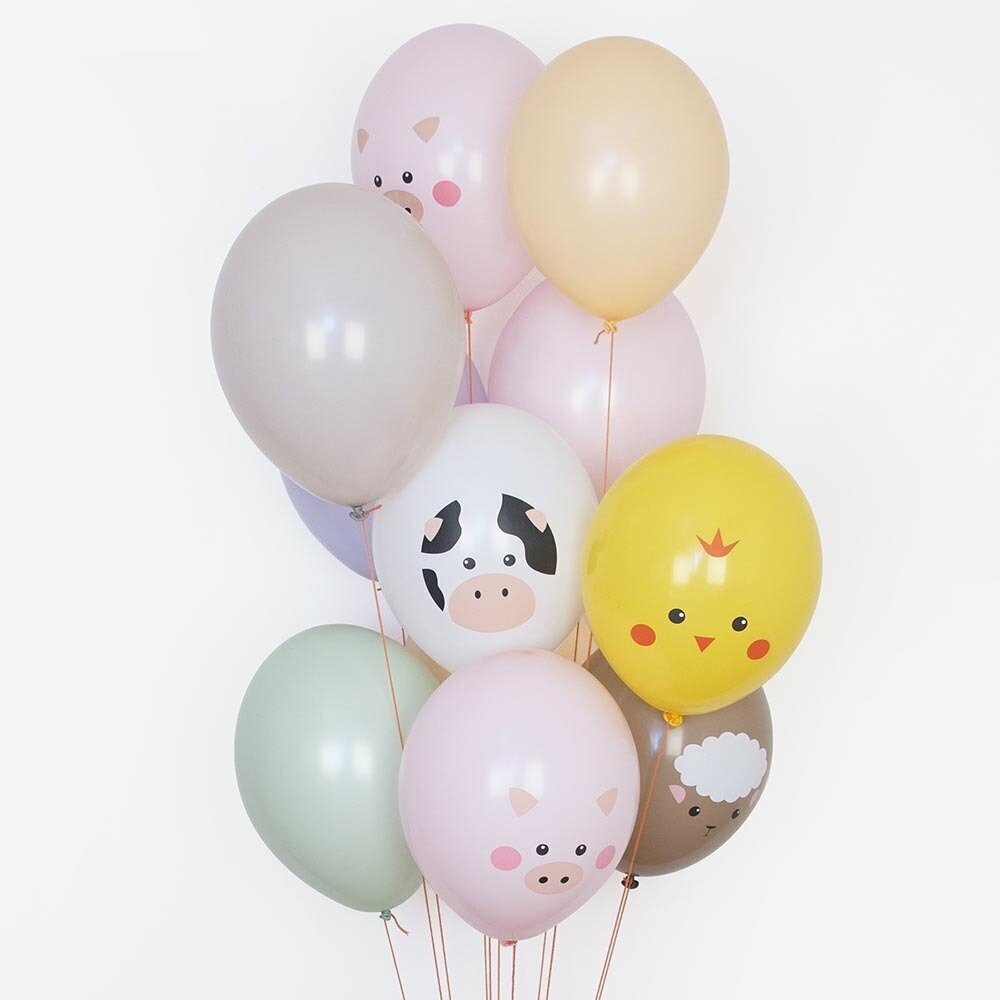 Mini Farm Animals Ballonnen - 5 stuks - Boerderijdieren