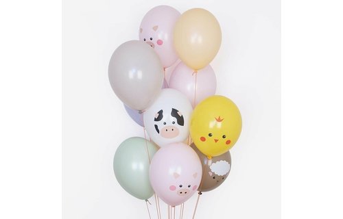 Mini Farm Animals Ballonnen - 5 stuks - Boerderijdieren
