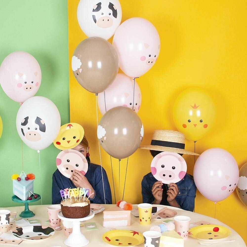 Mini Farm Animals Ballonnen - 5 stuks - Boerderijdieren