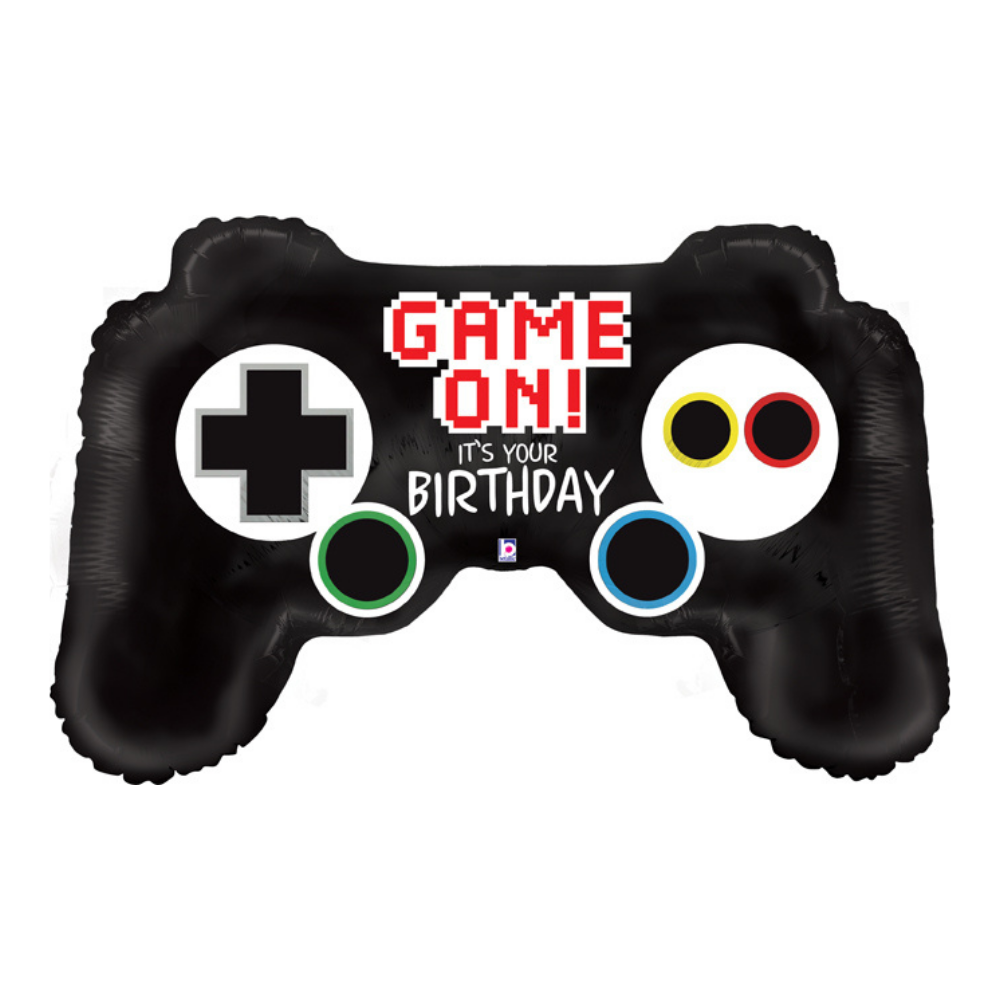 Game On Controller Folieballon (Supershape) - per stuk - Gamen feestartikelen