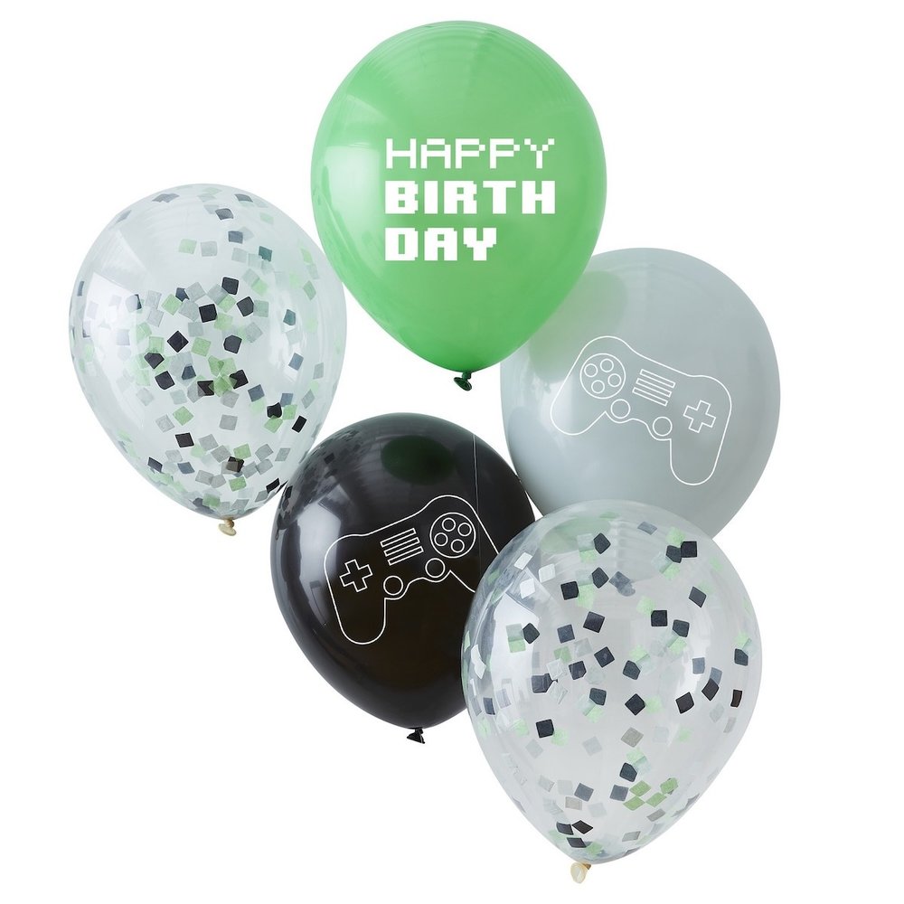 Game On Ballonnen Mix - 5 stuks - Game feestartikelen