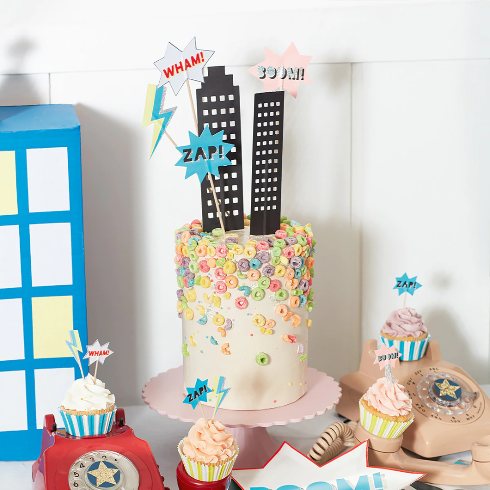 Superheroes Cupcakes Set - 24 stuks - Superheroes Cupcake Kit Meri Meri