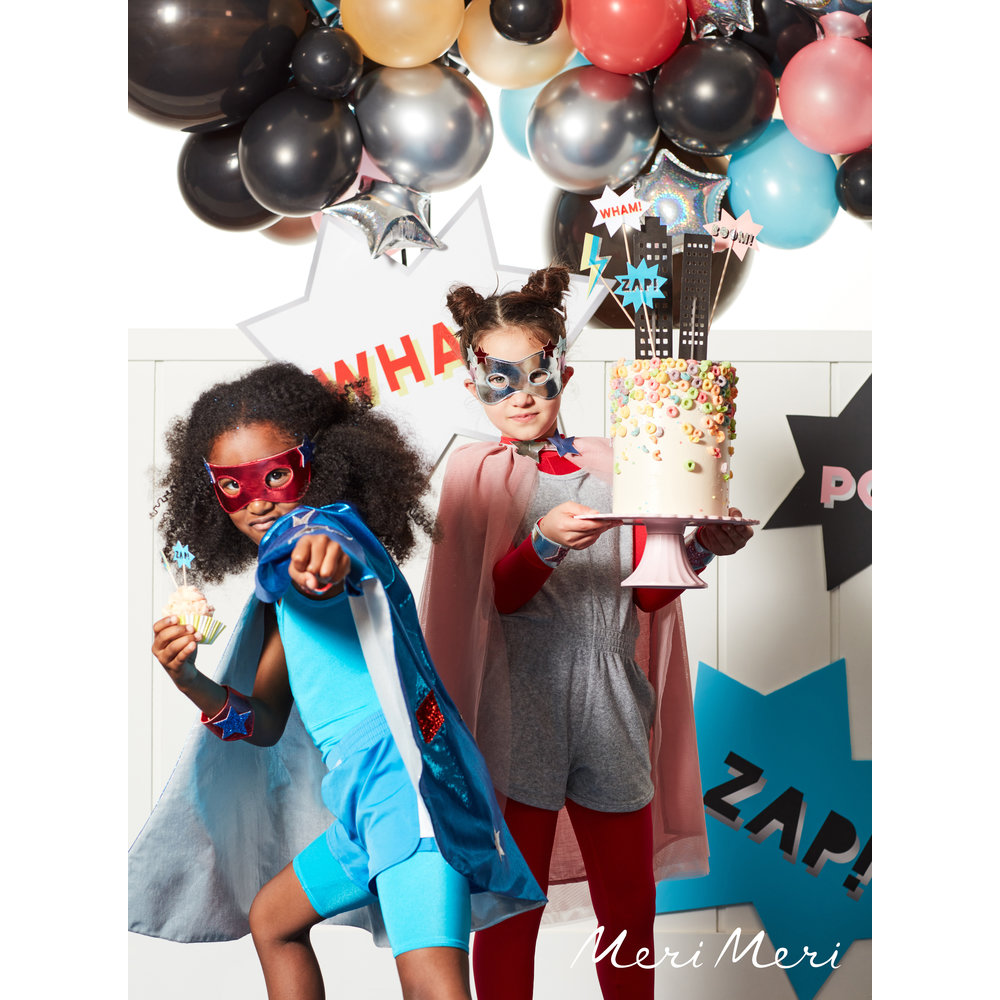 Superheroes Taarttoppers - per set - Superheroes cake topper Meri Meri