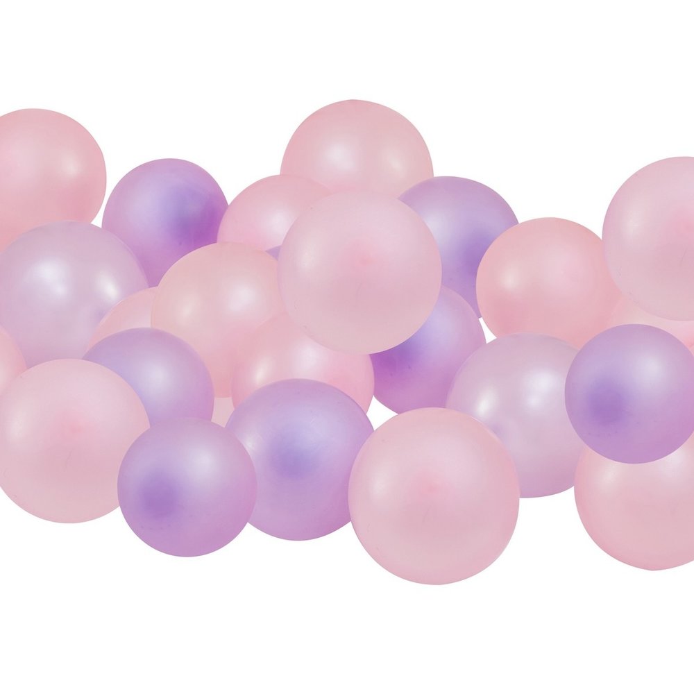 Pink Mermaid Roze en Lila Ballonnen (Klein) - 40 stuks - Mermaid feestartikelen