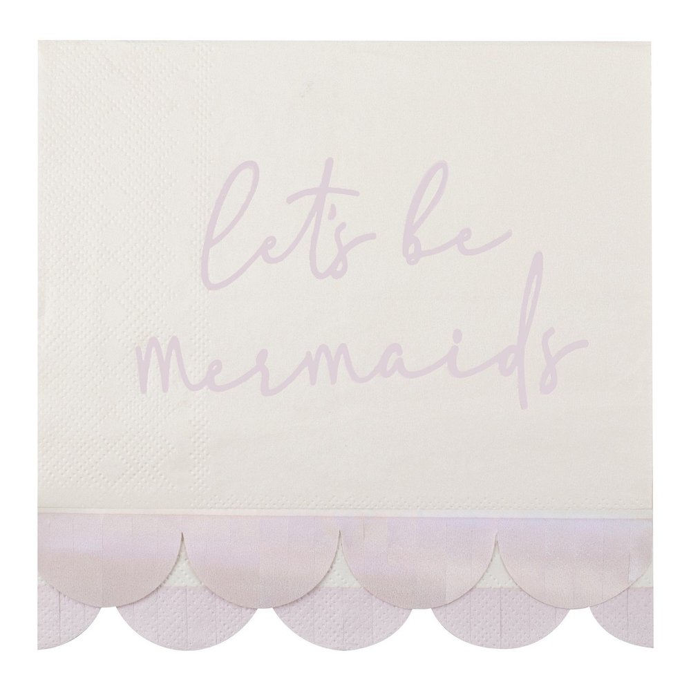 Pink Mermaid Servetten - 16 stuks - Mermaid feestartikelen