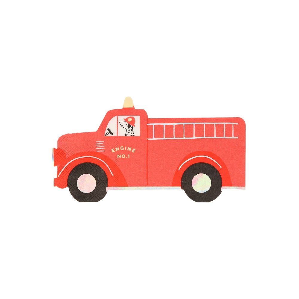 Brandweerwagen Servetten - 16 stuks - Fire Truck Meri Meri