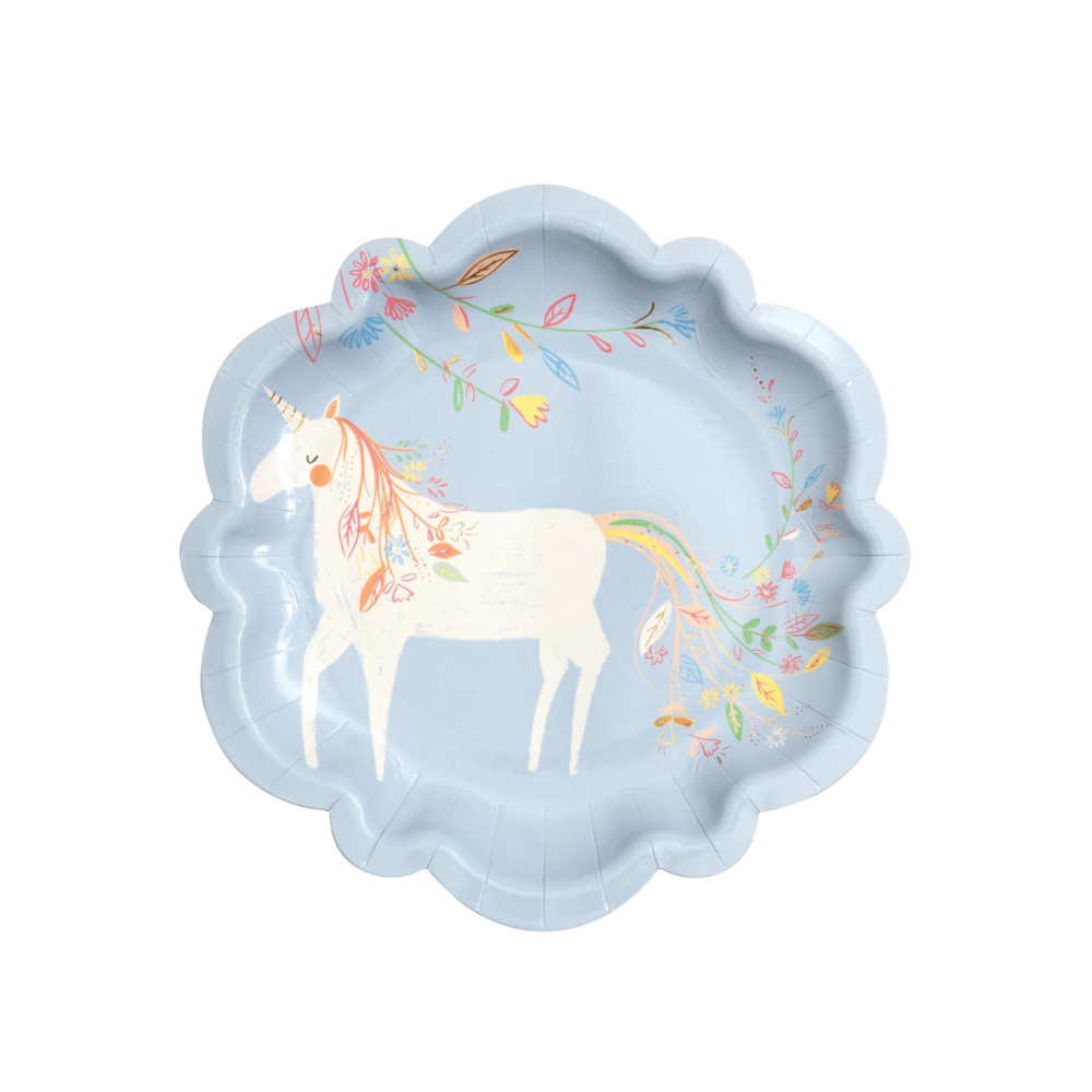 Magische Prinses Unicorn Bordjes - 8 stuks - Magical Princess Meri Meri