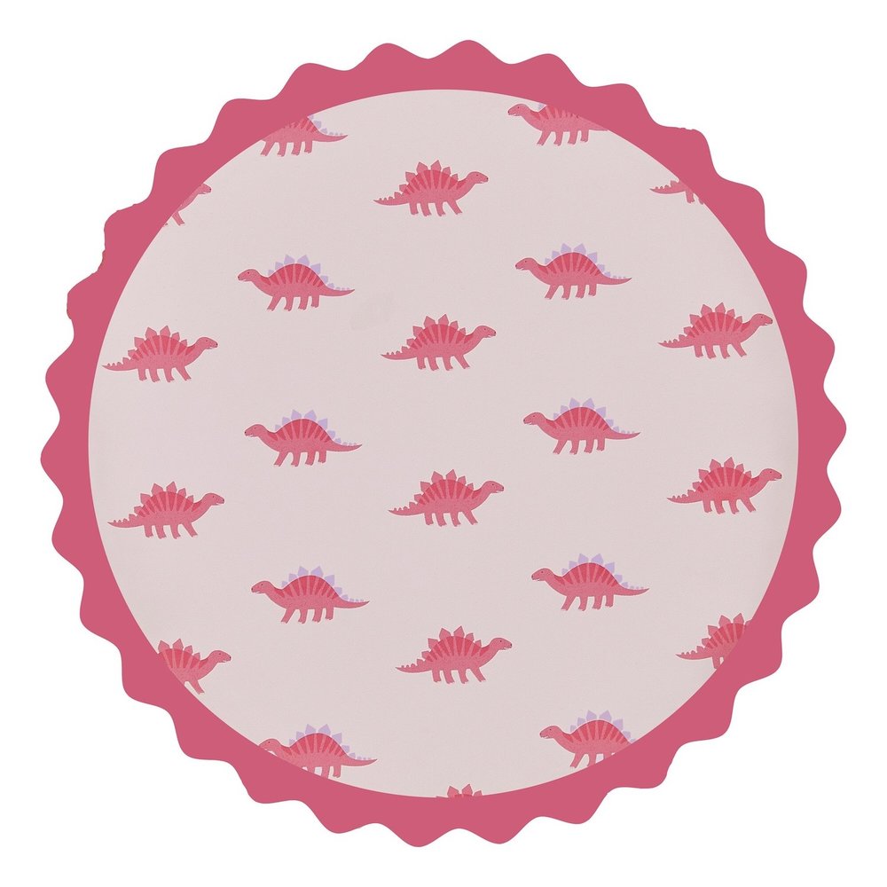Roze Dinosaurus Borden - 8 stuks - Pink Dinosaur Ginger Ray