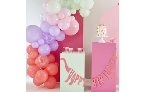 Roar! Dinosaurus Ballonnen Mix - 5 stuks - Pink Dinosaur Ginger Ray