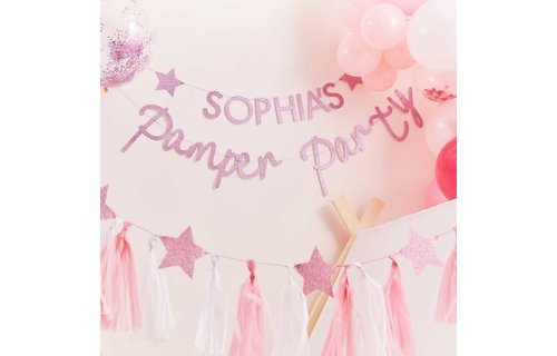 Pamper Party Slinger (Personaliseerbaar) - per stuk - Spa- en slaapfeestje Ginger Ray