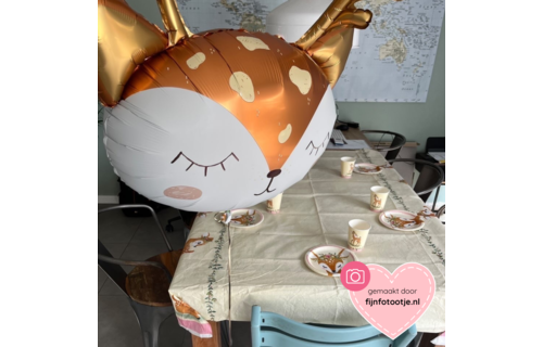 Deer (Hert) Kop Folieballon Supershape - per stuk - Woodland Feestartikelen
