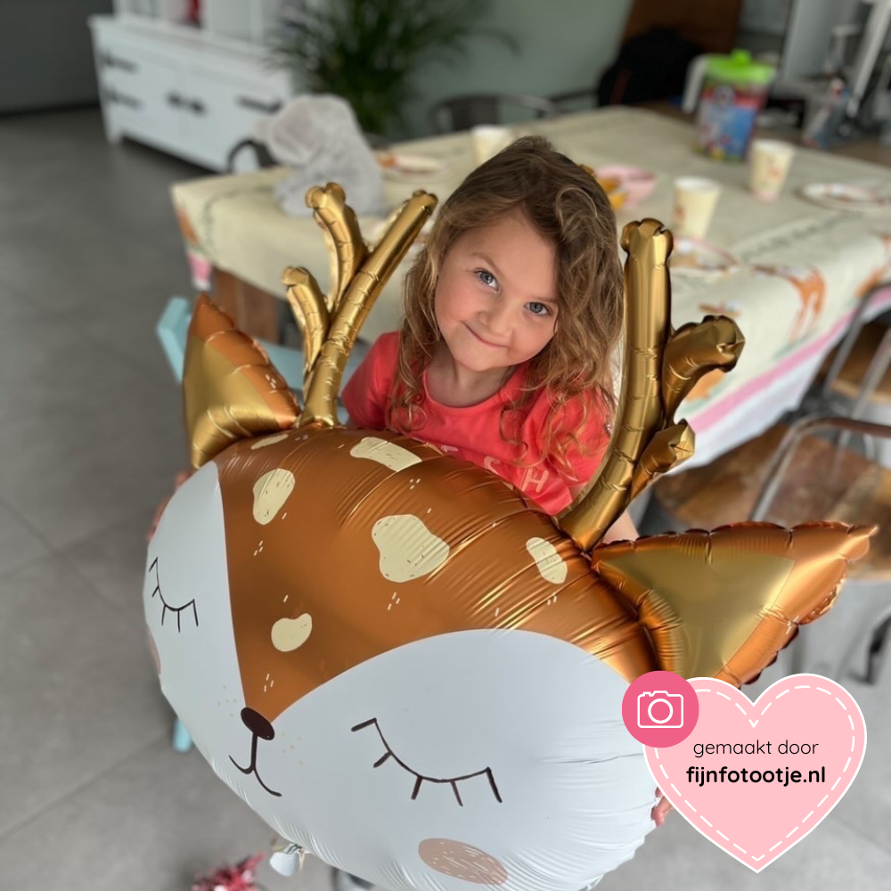 Deer (Hert) Kop Folieballon Supershape - per stuk - Woodland Feestartikelen