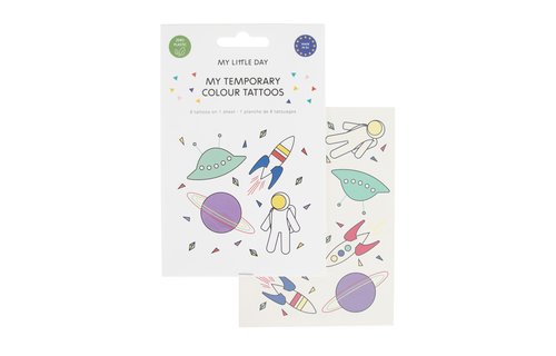Cosmic Plaktatoeages - Set van 8 - Tijdelijke tattoos
