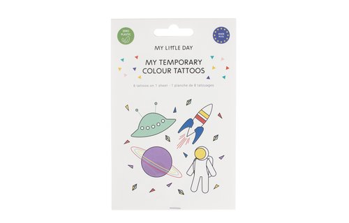 Cosmic Plaktatoeages - Set van 8 - Tijdelijke tattoos