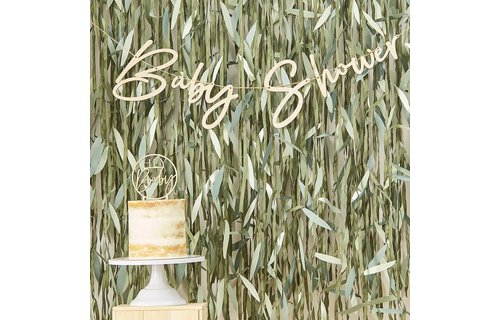 Houten Slinger 'Baby Shower' - per stuk - Babyshower versiering