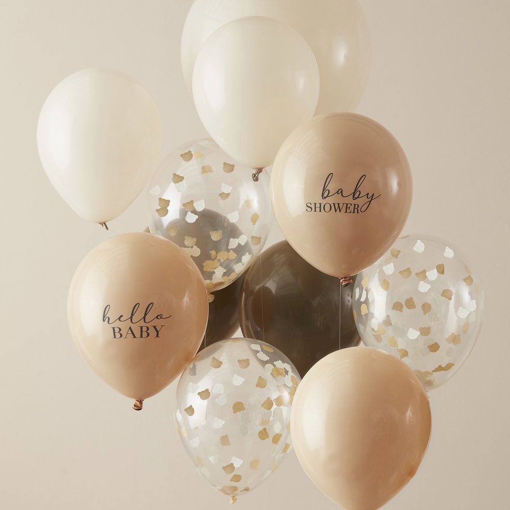 Teddy Bear Babyshower Ballonnen Mix - 11 stuks