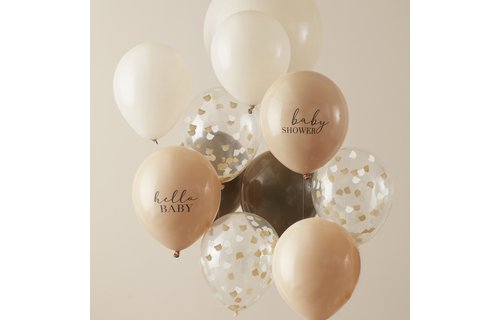 Teddy Bear Babyshower Ballonnen Mix - 11 stuks