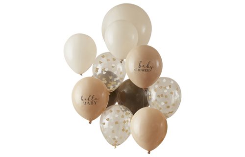 Teddy Bear Babyshower Ballonnen Mix - 11 stuks