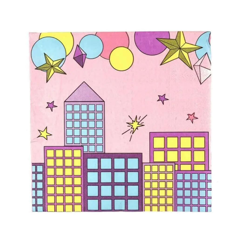 Supergirl Pink Servetten - 20 stuks - Superhelden
