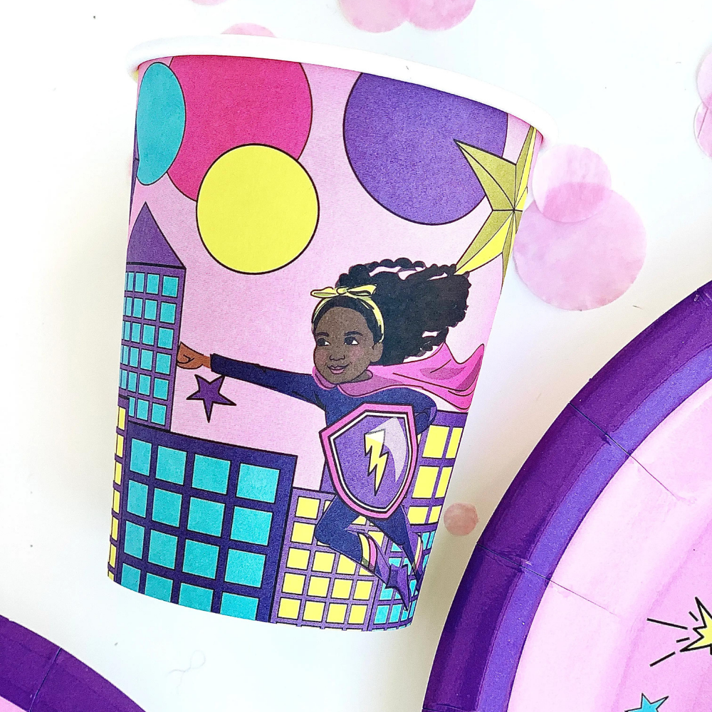 Supergirl Pink Bekers - 8 stuks - Superhelden
