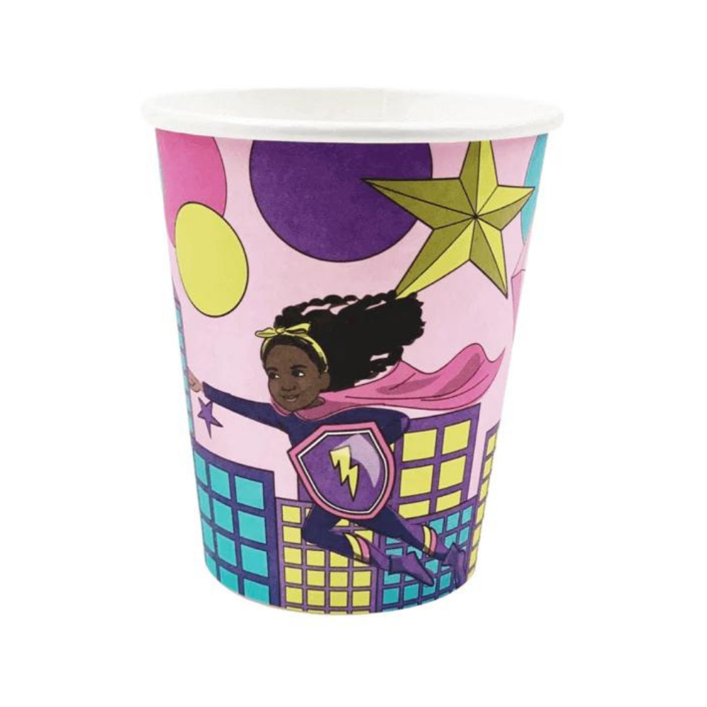 Supergirl Pink Bekers - 8 stuks - Superhelden