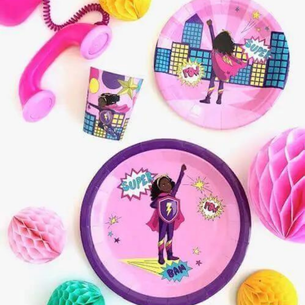 Supergirl Pink Borden - 8 stuks - Superhelden