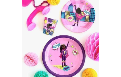 Supergirl Pink Borden - 8 stuks - Superhelden