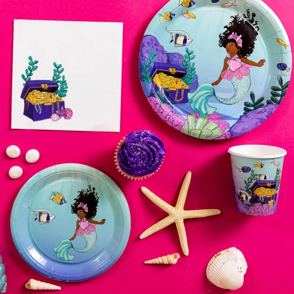 Let's Be Mermaids Bordjes - 8 stuks - Zeemeermin