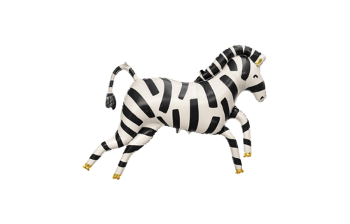 Zebra Folieballon (Supershape) - per stuk - Safari en jungle