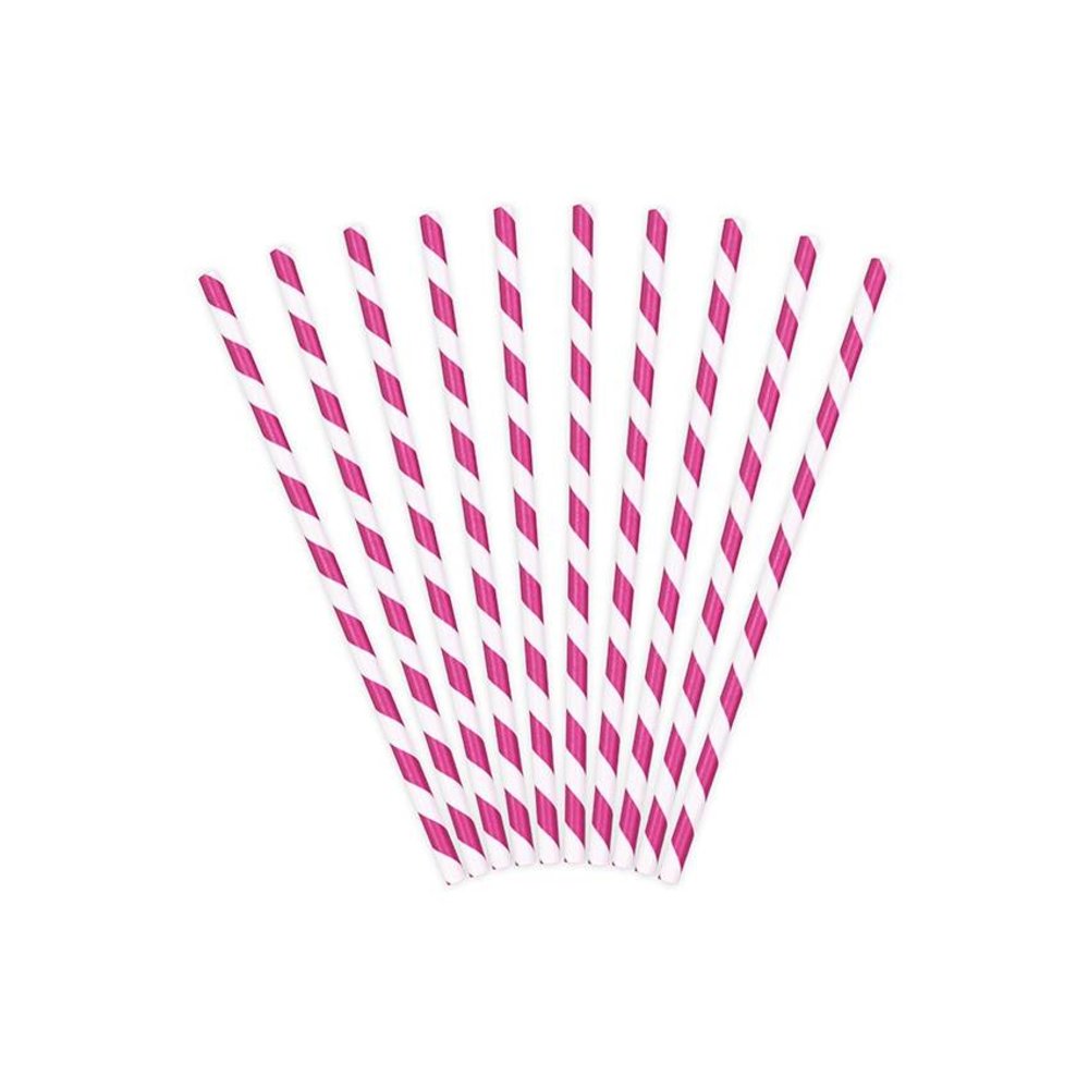 Rietjes Streepjes Roze en Wit - 10 stuks - 20 cm