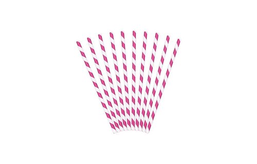 Rietjes Streepjes Roze en Wit - 10 stuks - 20 cm