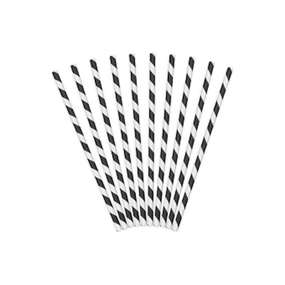 Rietjes Streepjes Zwart en Wit - 10 stuks - 20 cm