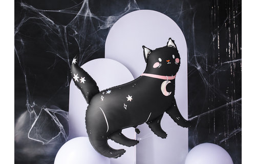 Zwarte Kat Folieballon Supershape - Per stuk - Hocus Pocus Black Cat
