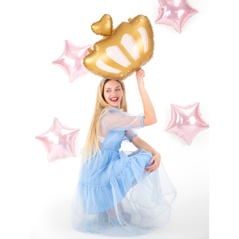 Kroon Folieballon - per stuk - Prinses feestartikelen