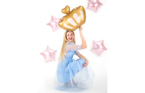 Kroon Folieballon - per stuk - Prinses feestartikelen